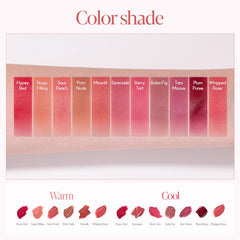 Espoir Couture Lip Tint Sour Peach applicator close-up with smooth, tug-free application