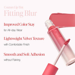 Espoir Couture Lip Tint soft creamy texture application demonstrates effortless glide and even coverage.