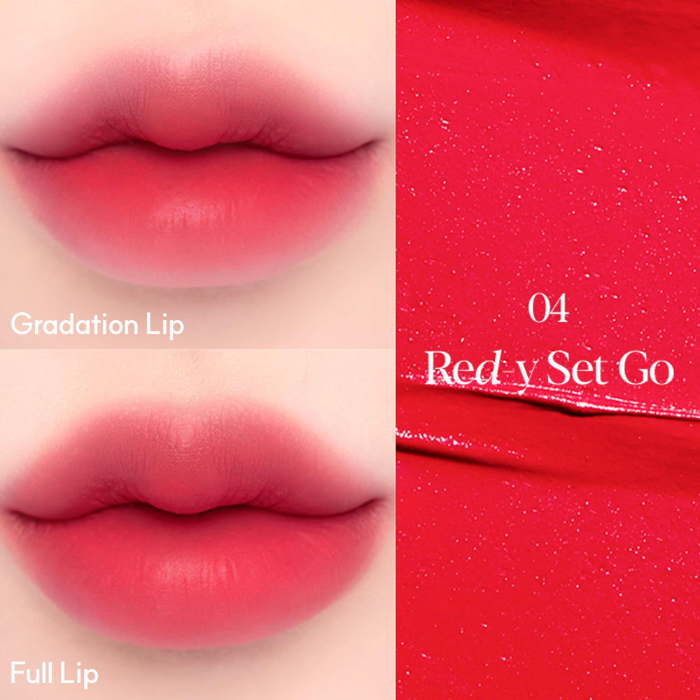 Espoir Lipstick Nowear Volume Matte 4 creamy texture demonstrated for smooth, comfortable application