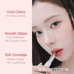 Espoir Nowear demonstrates overline lip look with blurred edge.