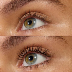 essence Call Me Queen mascara wand action demonstrating root-to-tip application and added length