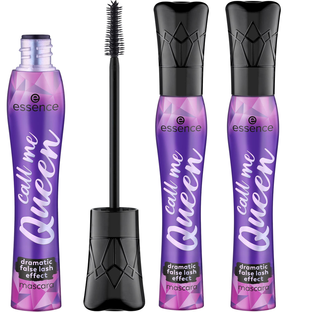 Essence Call Me Queen mascara wand close-up showing dramatic volume.