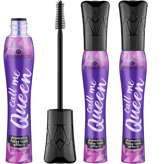 Essence Call Me Queen mascara wand close-up showing dramatic volume.