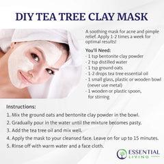 Mix with water or toner for Essential Living detox mask.