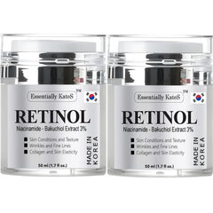 Essentially KateS retinol moisturizer bottle-pump for easy daily use and hydrated skin.