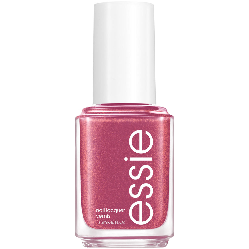 essie Ferris of Them All mauve-plum bottle view highlighting shimmering finish for chic nails