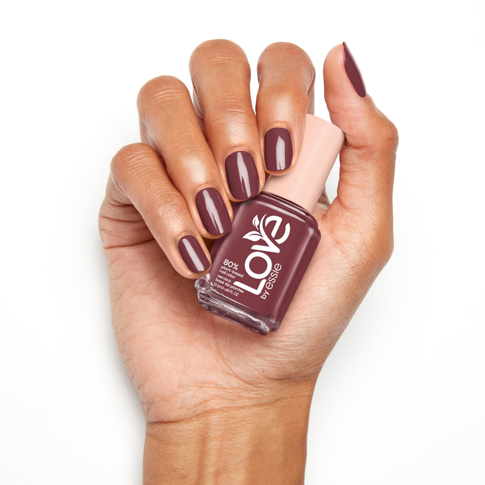 Color display showing Essie LOVE shade for versatile neutral looks.