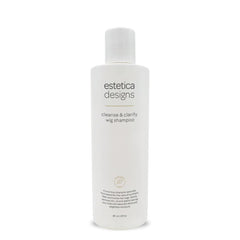 Estetica Designs Cleanse & Clarify Wig Shampoo bottle pour for easy application and refreshed wig fibers