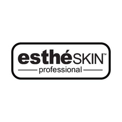 estheSKIN Aloe Facial Massage Cream application scene showing center-to-outside massage for elasticity and moisture.