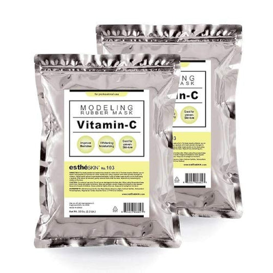 estheSKIN Vitamin-C modeling mask powder two-pack ready for professional treatments