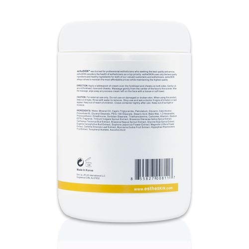 EstheSKIN Vitamin Facial Massage Cream texture close-up displays creamy, non-sticky consistency.
