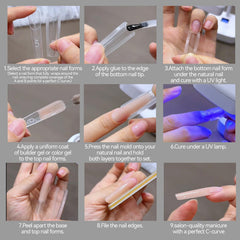 ESUOHYM nail art ready forms support smooth gel extensions.