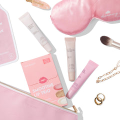 Color swatch of ESW Beauty Smoothie Lip Treatment set with moisturizing benefits