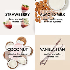 Recyclable LDPE packaging for ESW Beauty Strawberries & Cream mask.