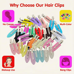 Eswala makeup skincare clips keep hair away from face during application.