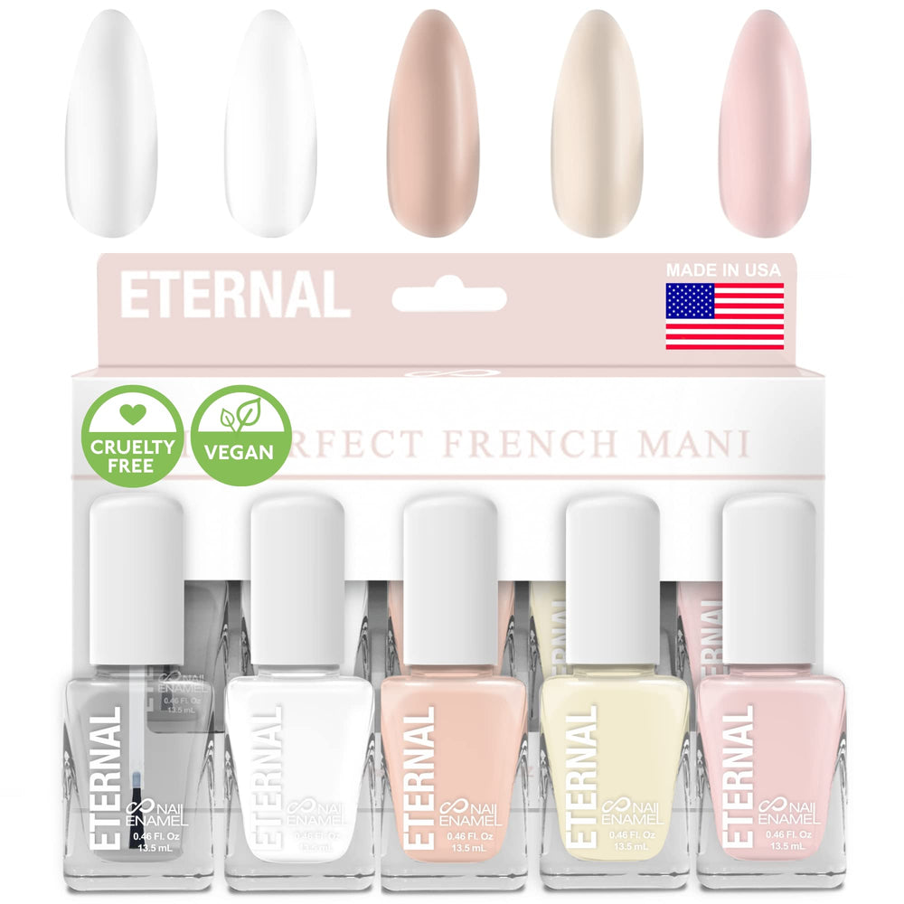 Eternal Et Voila white French nail bottle for a timeless manicure and smooth finish