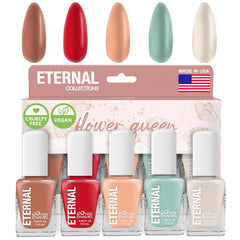 Eternal Flower Queen pastel set bottle closeup for chic at-home manicure
