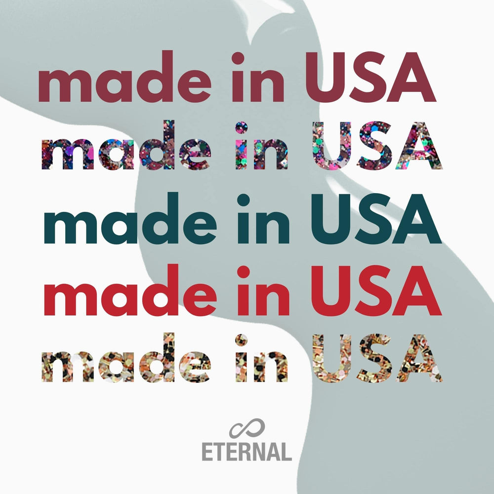 Eternal Glitter Nail Polish Set Cheers brush detail highlights smooth application and quick-dry formula