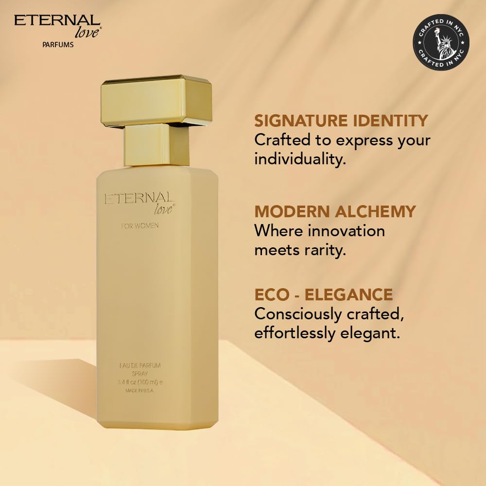 Eternal Love 3.4oz bottle ready for long-lasting wear