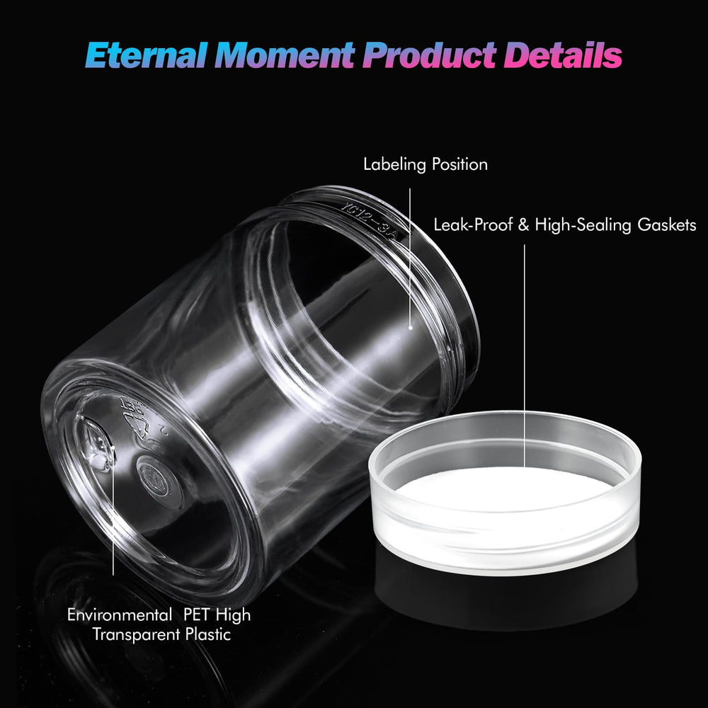 Eternal Moment 3oz jar with transparent base ideal for display and labeling