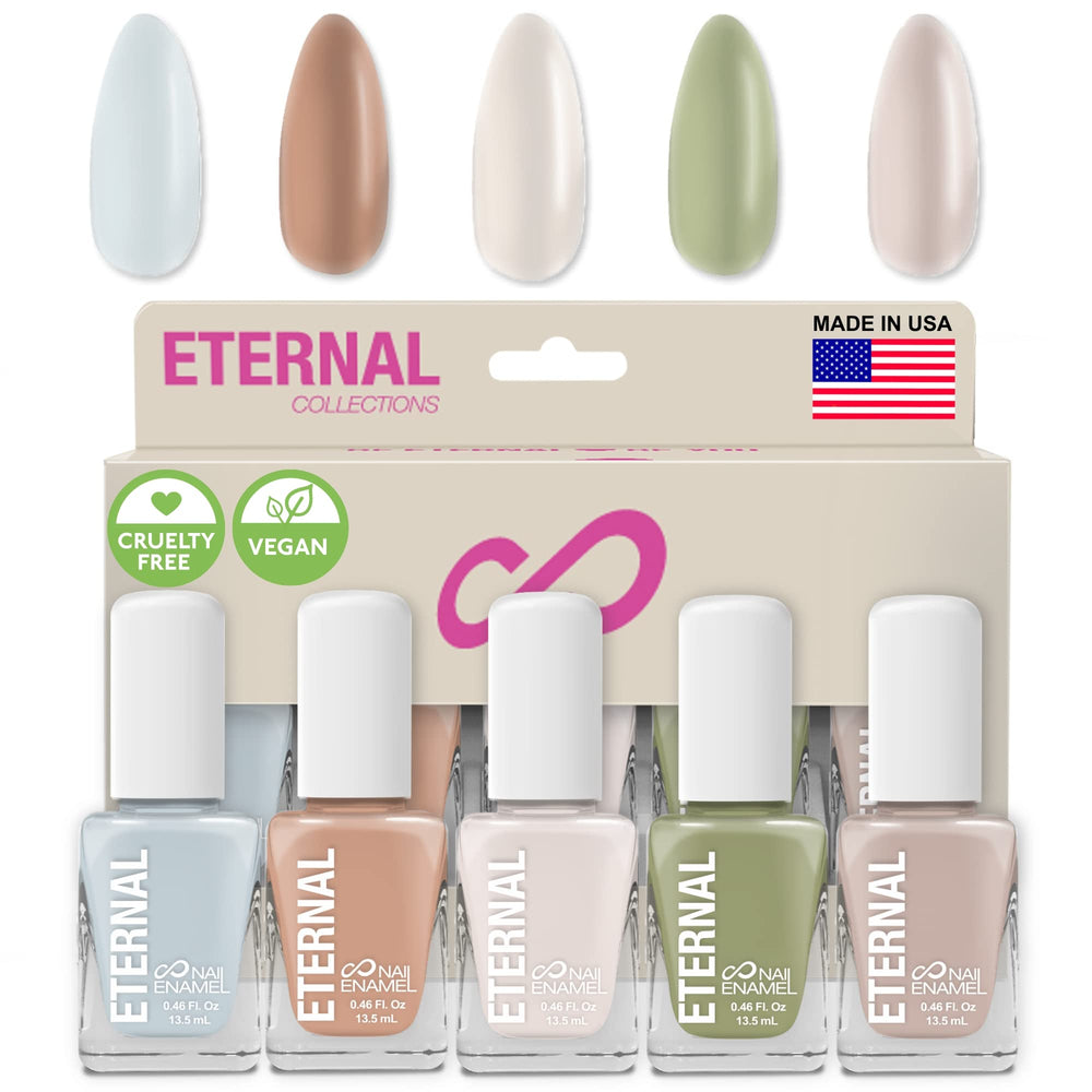 Eternal Pastel Nail Polish Set light blue swatch for a fresh spring look