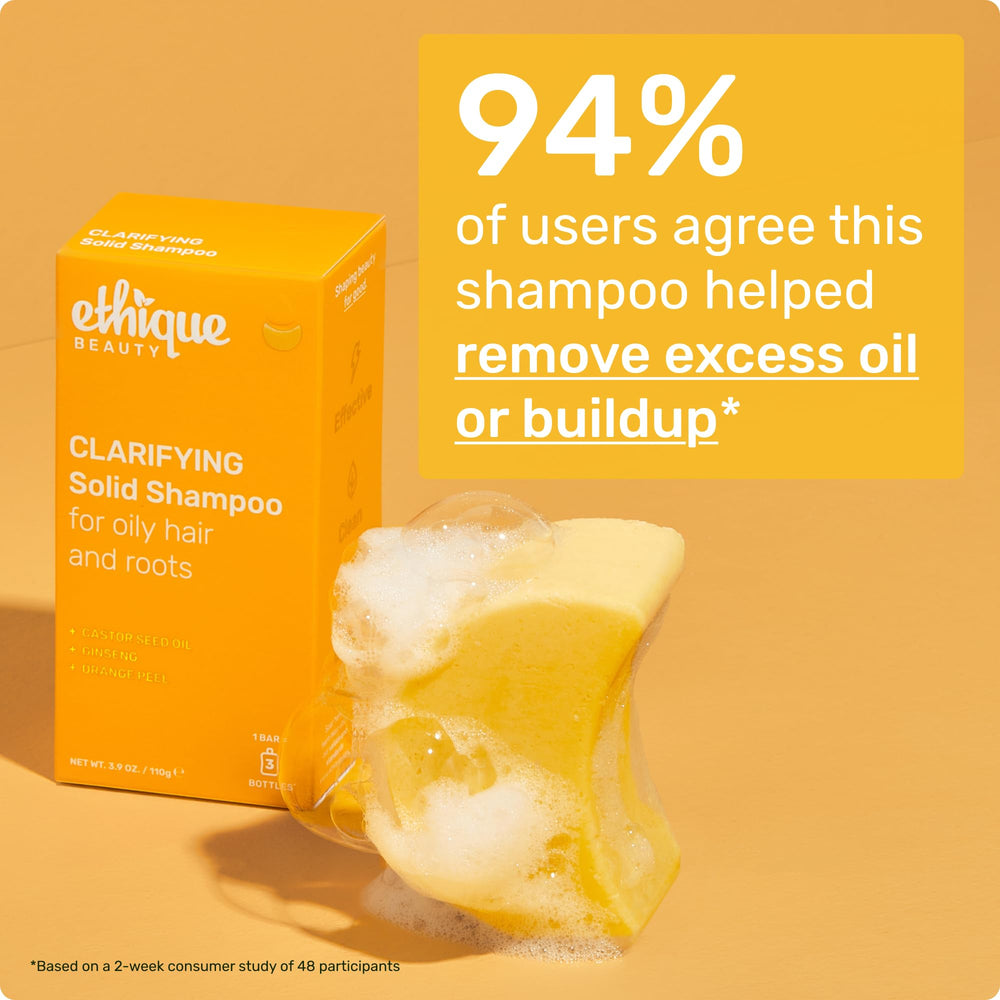 Ethique Clarifying Shampoo Bar showcased for oil control and refreshment