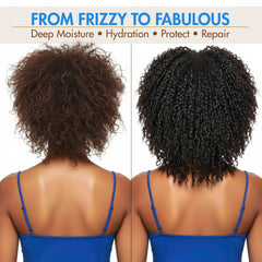 Etniker Caribe blend of coconut and paradise nut oils nourishes curls.