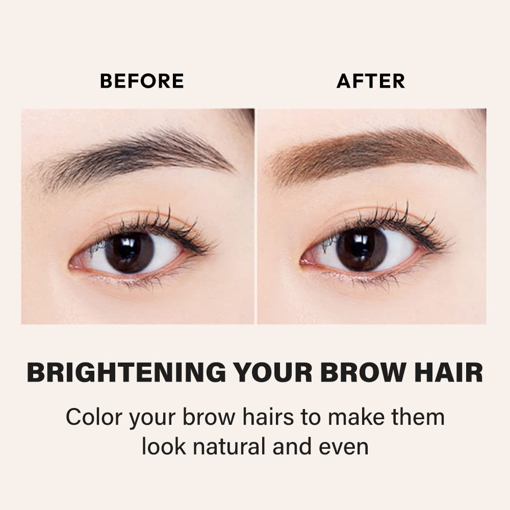 ETUDE Color My Brows demonstrates long-lasting hold through daily activities.