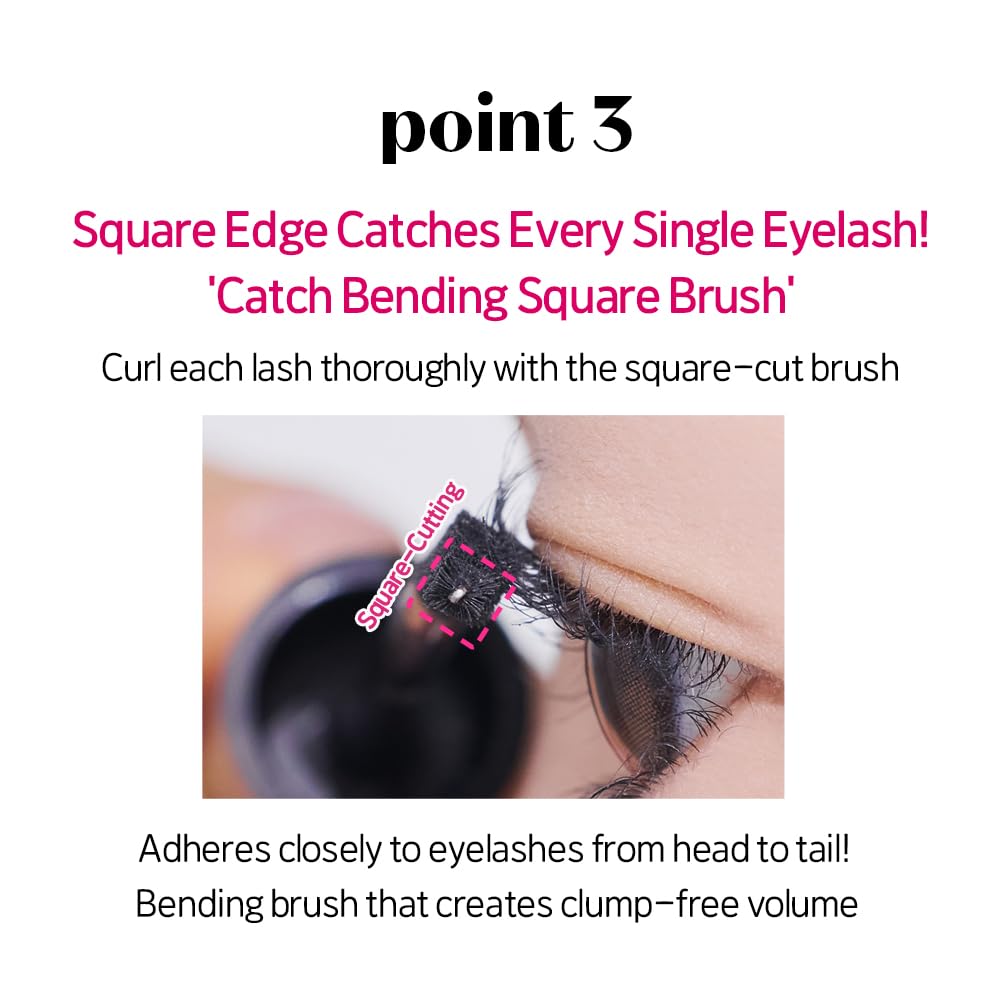 ETUDE Curl Fix Mascara 24Hour Hold emphasizes all-day curl retention