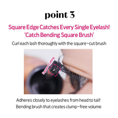 ETUDE Curl Fix Mascara 24Hour Hold emphasizes all-day curl retention