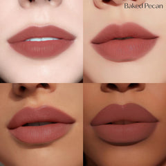 ETUDE Fixing Tint Baked Pecan swatches reveal rich pigment for precise shade.