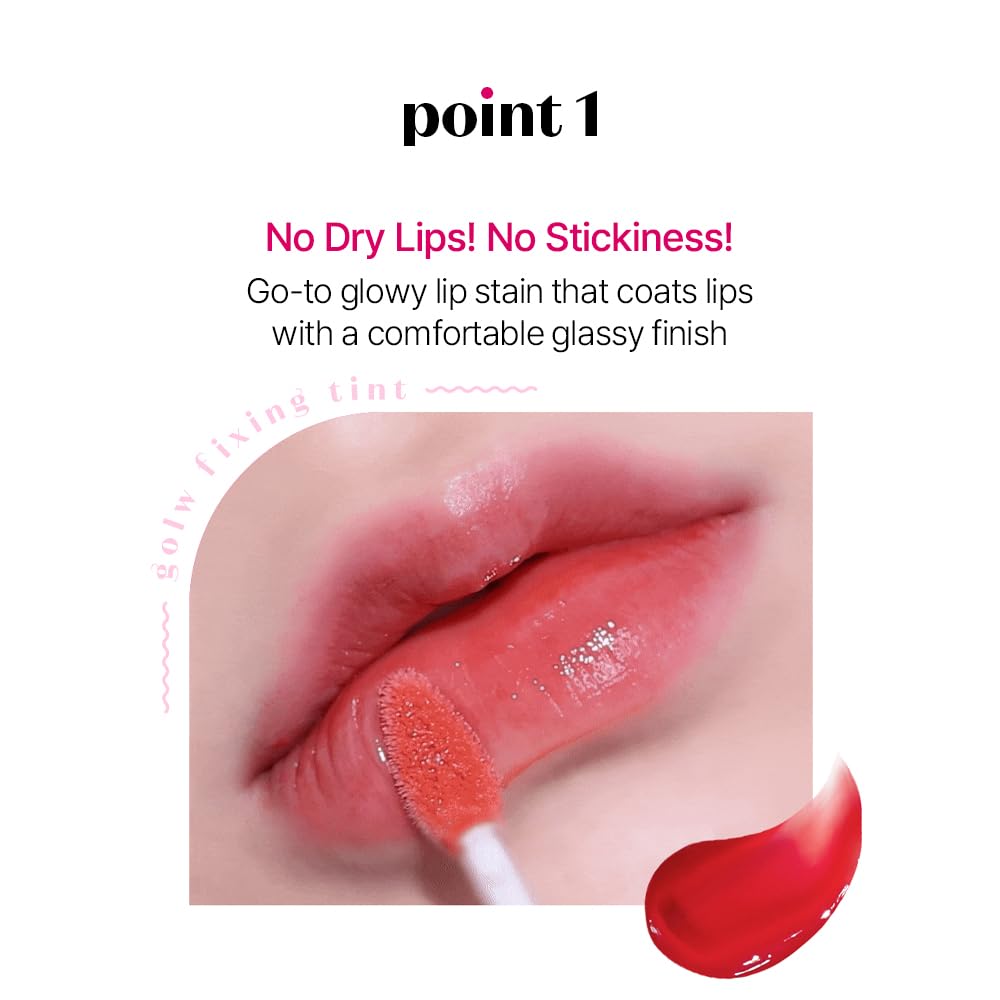 ETUDE Glow Fixing Tint 5 Mauvement moisturizing ingredients emphasize radiant wear