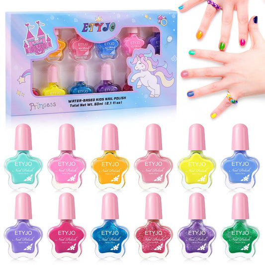 ETYJO Kids Nail Polish flower bottle collection for playful manicures.