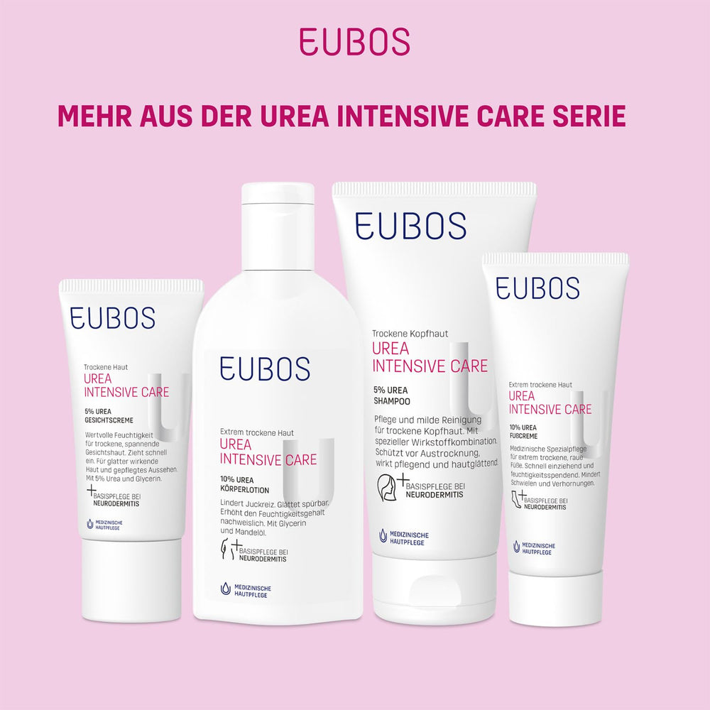 Velvety application of EUBOS cream on the heel.