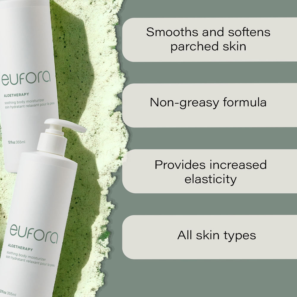 Texture close-up of Eufora Aloetherapy cream showing rich moisture.