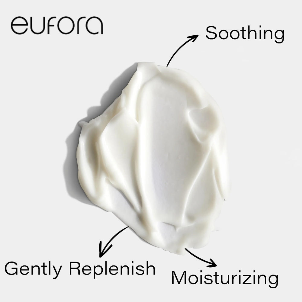 Blend of aloe, oats, and water lily in Eufora Aloetherapy formula.