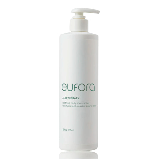 Eufora Aloetherapy soothing body cream 12oz bottle ready for daily hydration.