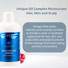 Eufora oil blend of argan, cranberry, neem, kukui supports hydration.