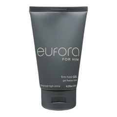 Applying Eufora HERO Firm Hold Gel to hair for defined style and hold.