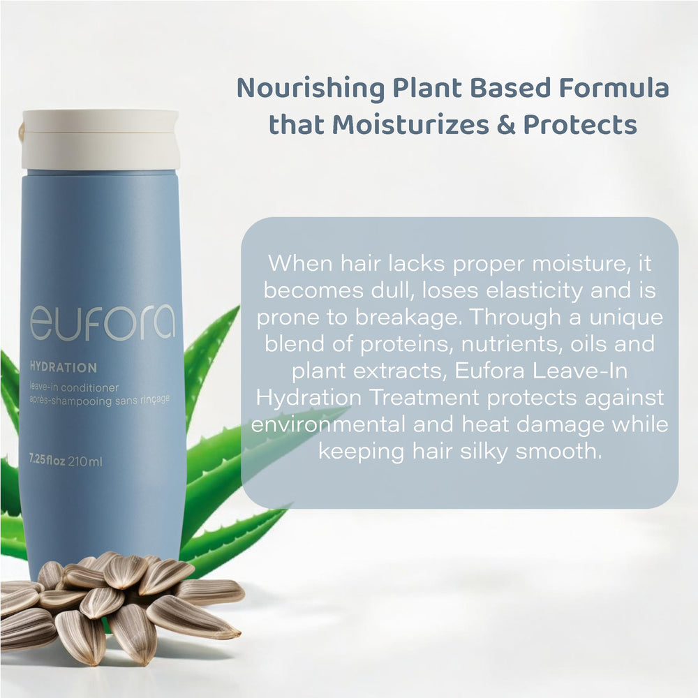 Silky, smooth hair after using Eufora Hydration Leave-In Conditioner.
