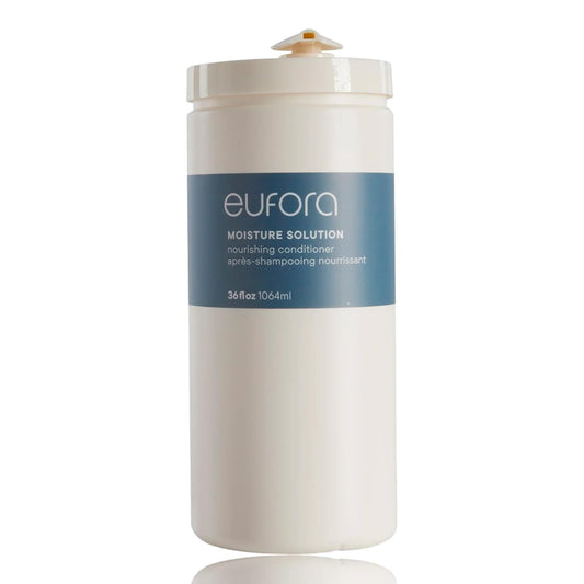 Eufora Moisture Solution conditioner bottle demonstrates deep hydration
