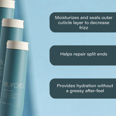 Eufora conditioner pump dispense enables quick, easy application on curly hair