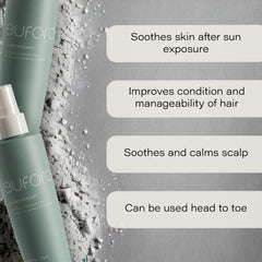 Spray action demonstrating even mist from Eufora Soothing Moisture Mist.