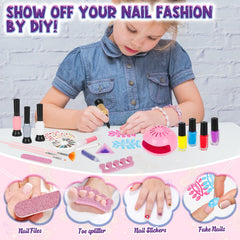 EULRGAUS kids fake nails set enables easy pretend play fashion.
