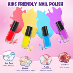 EULRGAUS nail polish bottles four colors offer playful kid friendly color options.
