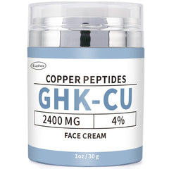 Euphea GHK-Cu copper peptide face cream bottle shows premium anti-aging formula for daily care.