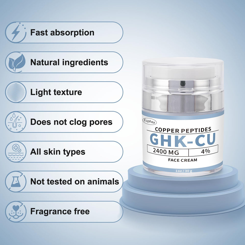 Skin after use with Euphea GHK-Cu showing healthy glow and hydration.