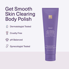 European Wax Center Get Smooth Skin scrub application showing gentle exfoliation