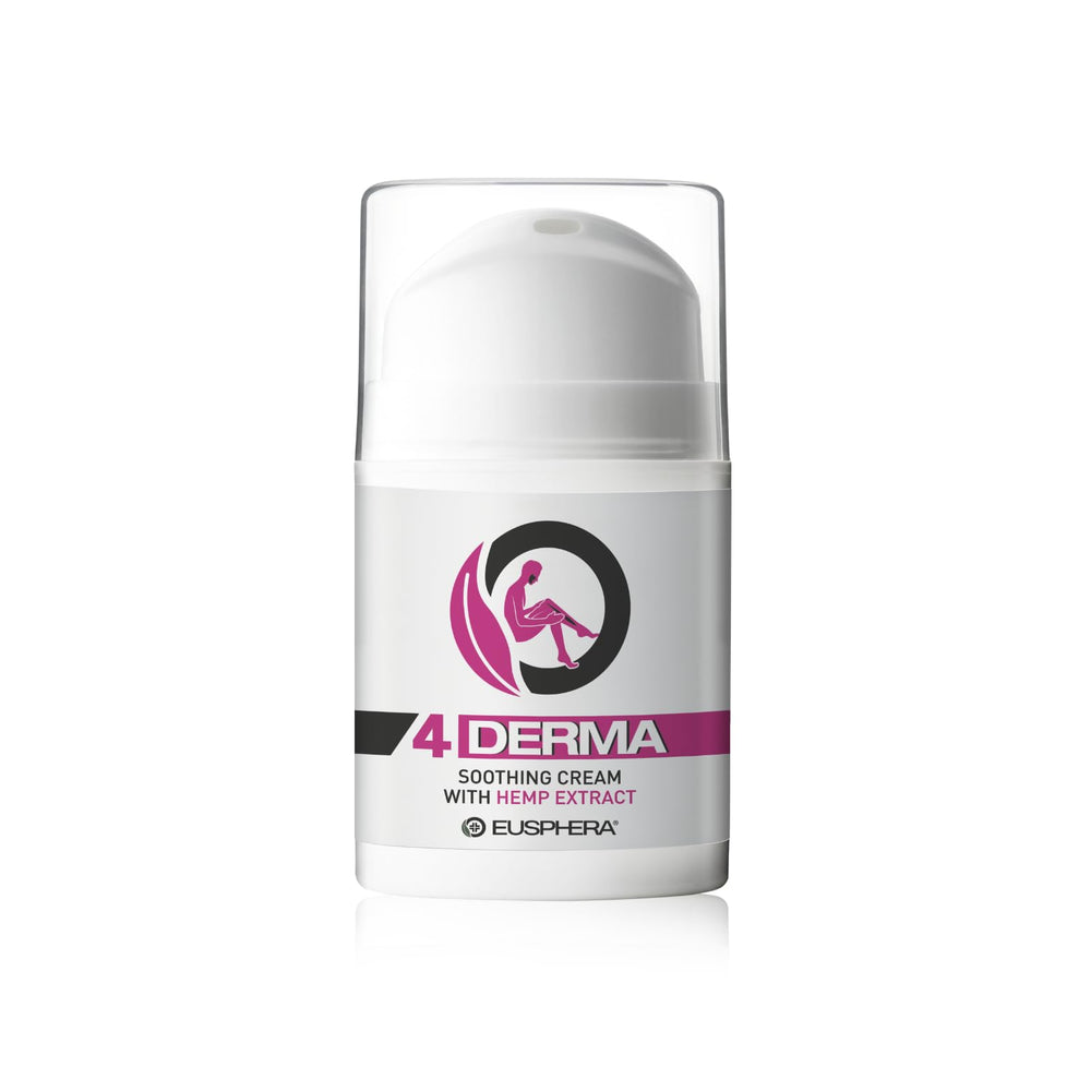 EUSPHERA 4DERMA jar of cream for eczema demonstrating soothing texture and comfort