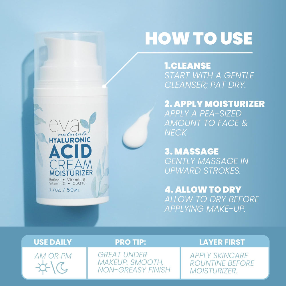 Application under makeup demonstrates quick absorption by Eva Naturals cream